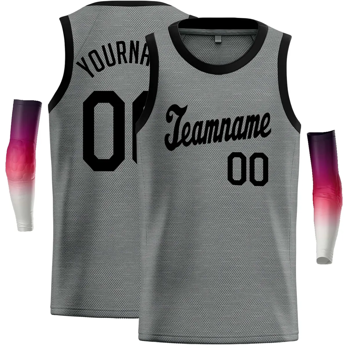Dark Gray Black Classic Casual Basketball Jersey