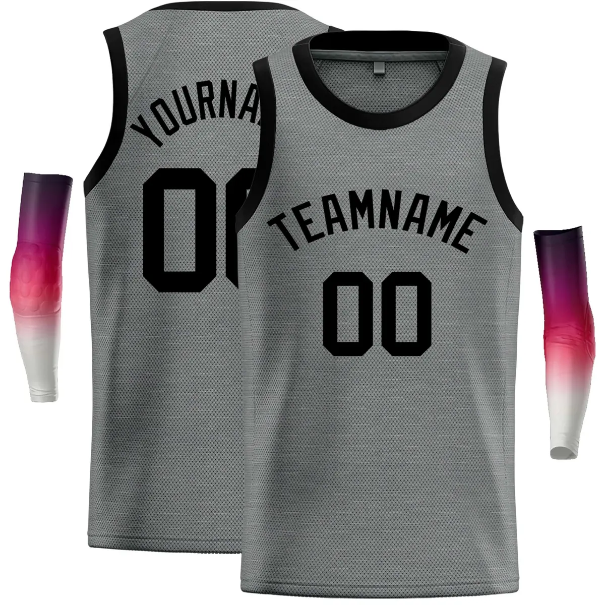 Dark Gray Black Classic Casual Basketball Jersey