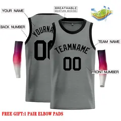 Dark Gray Black Classic Casual Basketball Jersey 2