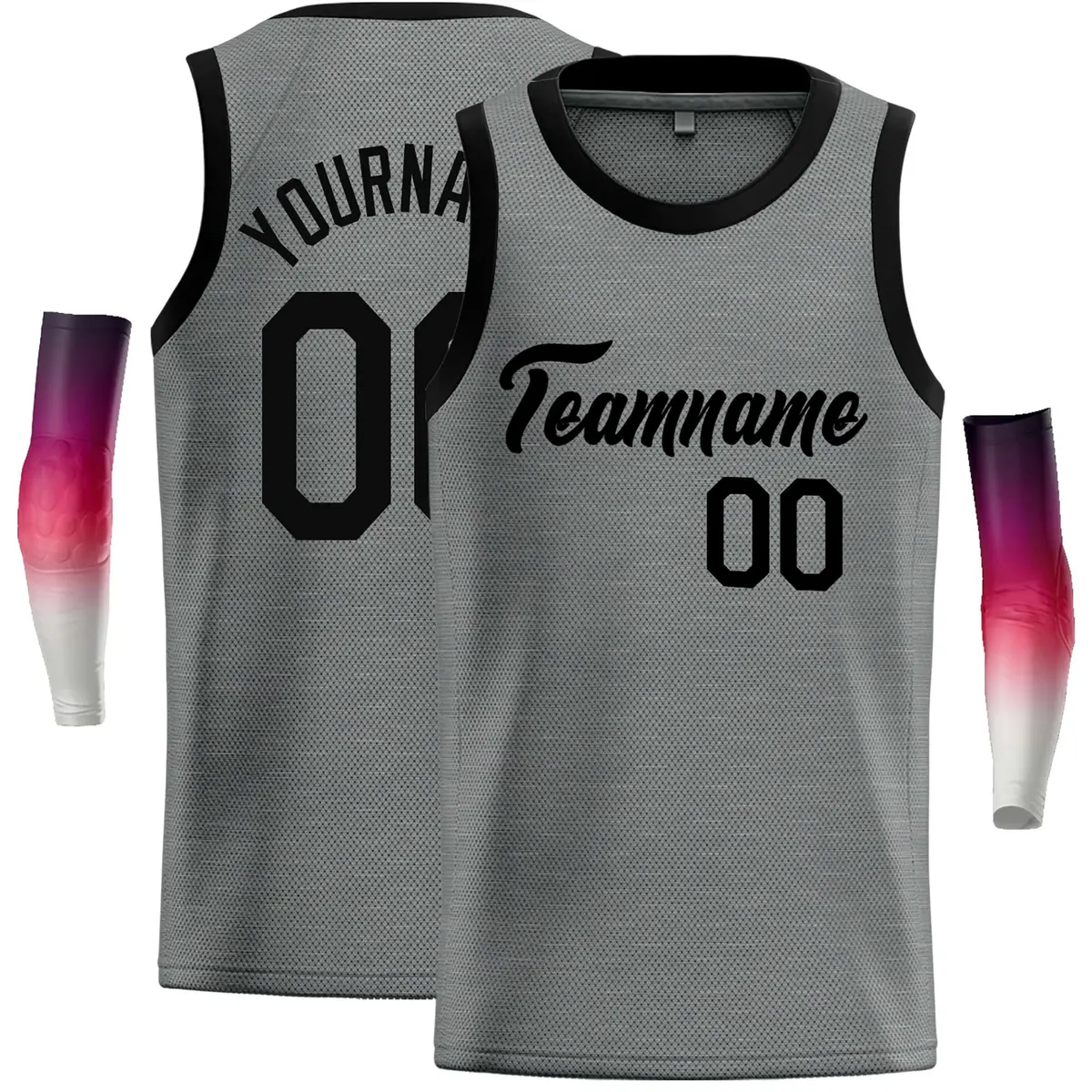 Dark Gray Black Classic Casual Basketball Jersey