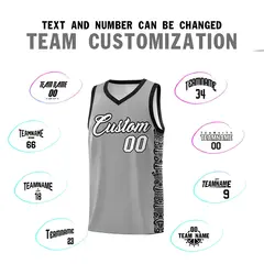 Dark Gray Black Indians Pattern Basketball Jersey 4