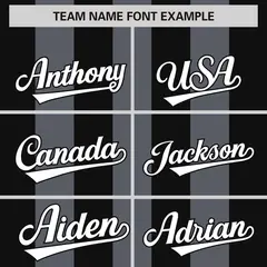 Dark Gray Black Thick Stripe Authentic Baseball Jersey 3