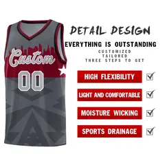 Dark Gray City Silhouette Pattern Basketball Uniform Jersey 2
