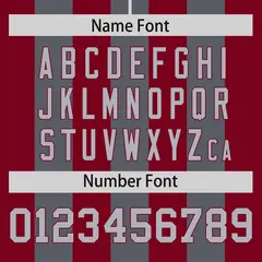 Dark Gray Crimson Thick Stripe Authentic Baseball Jersey 4