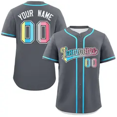 Dark Gray Genderflux Pride Month Classic Baseball Jersey