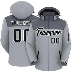 Dark Gray Gray-Black Two Tone Waterproof Jacket 1