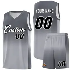 Dark Gray Gray Gradient Basketball Jersey Sports Uniform 1