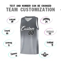 Dark Gray Gray Gradient Basketball Jersey Sports Uniform 4