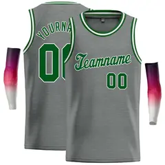 Dark Gray Green Classic Casual Basketball Jersey 1