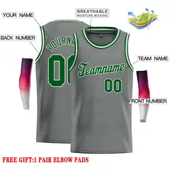 Dark Gray Green Classic Casual Basketball Jersey 2
