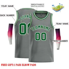 Dark Gray Green Classic Casual Basketball Jersey 2