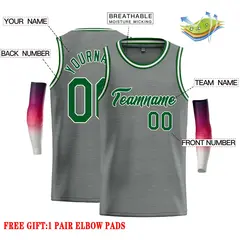 Dark Gray Green Classic Casual Basketball Jersey 2