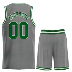 Dark Gray Green-White Classic Basketball Uniform Jersey 2