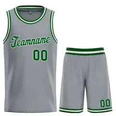 Dark Gray Green-White Classic Basketball Uniform Jersey