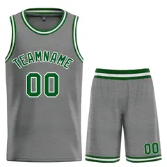 Dark Gray Green-White Classic Bull Sets Basketball Jersey