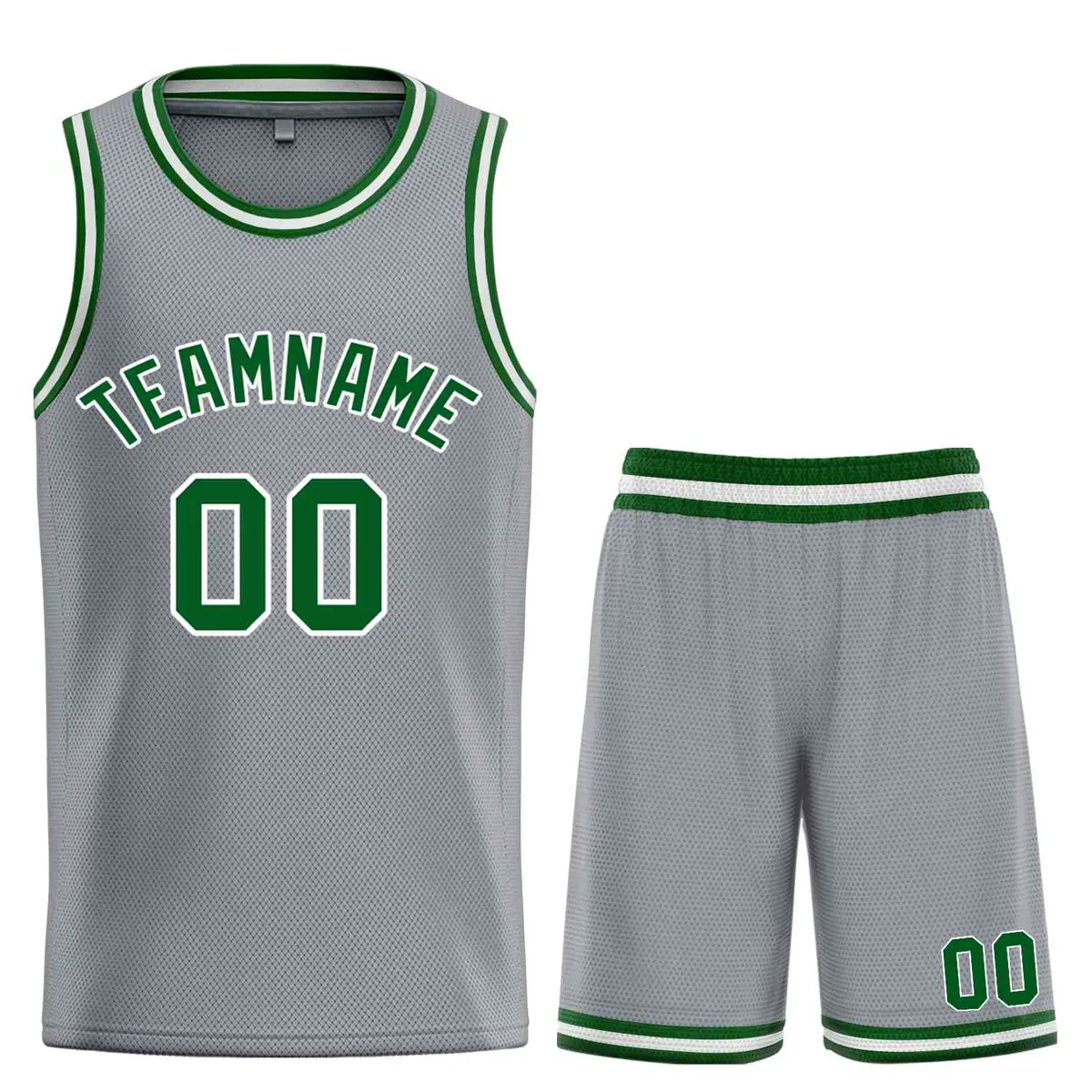 Dark Gray Green-White Classic Bull Sets Basketball Jersey