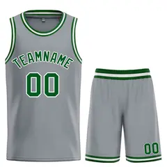 Dark Gray Green-White Classic Bull Sets Basketball Jersey