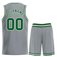 Dark Gray Green-White Classic Bull Sets Basketball Jersey 2