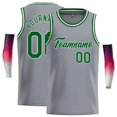 Dark Gray Green-White Classic Casual Basketball Jersey