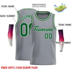 Dark Gray Green-White Classic Casual Basketball Jersey 2