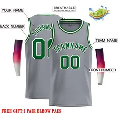 Dark Gray Green-White Classic Casual Basketball Jersey 2