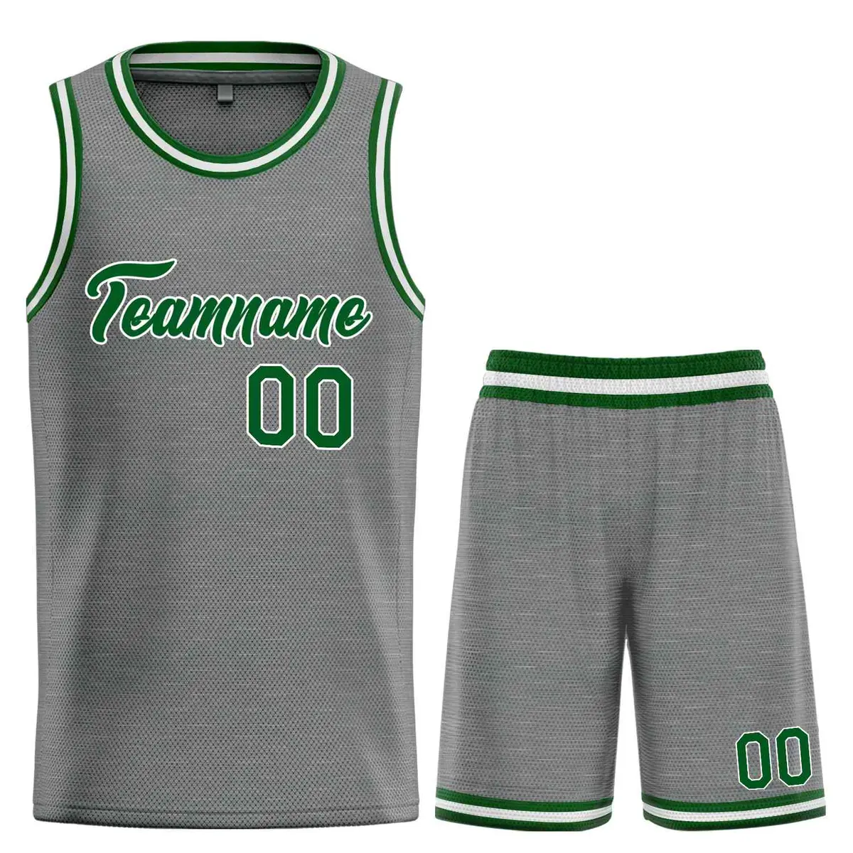 Dark Gray Green-White Heal Basketball Jersey Uniform Set