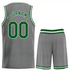 Dark Gray Green-White Heal Basketball Jersey Uniform Set 2