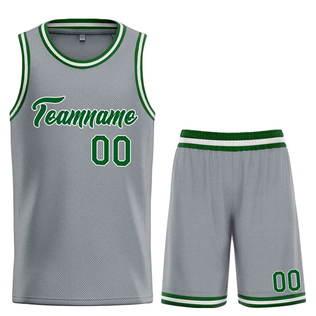 Dark Gray Green-White Heal Basketball Jersey Uniform Set