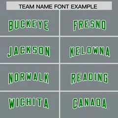 Dark Gray Kelly Green Gradient Vertical Stripe Football Jersey 3