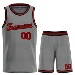 Dark Gray Maroon-Black Classic Basketball Uniform Jersey