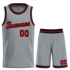 Dark Gray Maroon-Black Classic Basketball Uniform Jersey