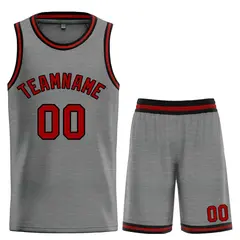 Dark Gray Maroon-Black Classic Bull Sets Basketball Jersey