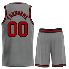 Dark Gray Maroon-Black Classic Bull Sets Basketball Jersey 2