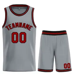 Dark Gray Maroon-Black Classic Bull Sets Basketball Jersey