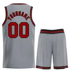 Dark Gray Maroon-Black Classic Bull Sets Basketball Jersey 2