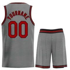 Dark Gray Maroon-Black Heal Classic Basketball Jersey 2