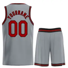Dark Gray Maroon-Black Heal Classic Basketball Jersey 2