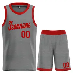 Dark Gray Maroon Classic Basketball Uniform Jersey