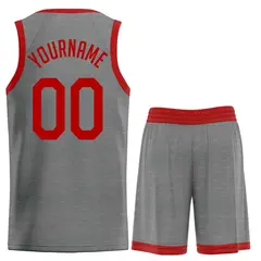 Dark Gray Maroon Classic Basketball Uniform Jersey 2