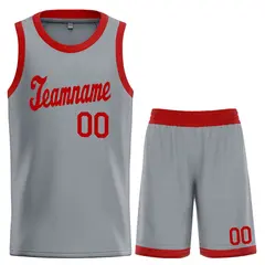 Dark Gray Maroon Classic Basketball Uniform Jersey