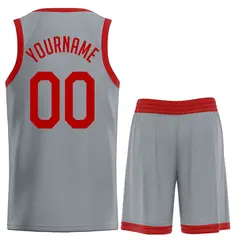 Dark Gray Maroon Classic Basketball Uniform Jersey 2