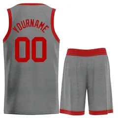 Dark Gray Maroon Classic Bull Sets Basketball Jersey 2