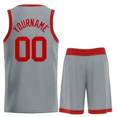 Dark Gray Maroon Classic Bull Sets Basketball Jersey 2