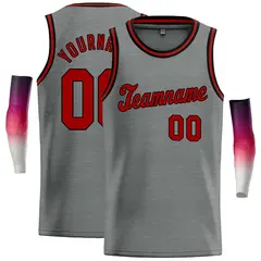 Dark Gray Maroon Classic Casual Basketball Jersey