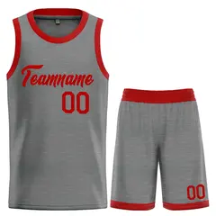 Dark Gray Maroon Heal Basketball Jersey Uniform Set