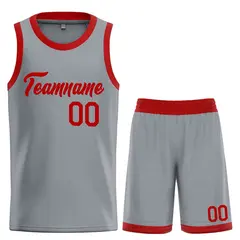 Dark Gray Maroon Heal Basketball Jersey Uniform Set