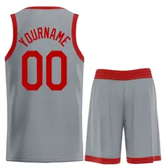 Dark Gray Maroon Heal Basketball Jersey Uniform Set 2