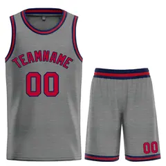 Dark Gray Maroon-Navy Classic Bull Sets Basketball Jersey