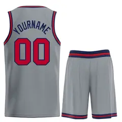 Dark Gray Maroon-Navy Classic Bull Sets Basketball Jersey 2