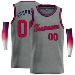 Dark Gray Maroon-Navy Classic Casual Basketball Jersey 1